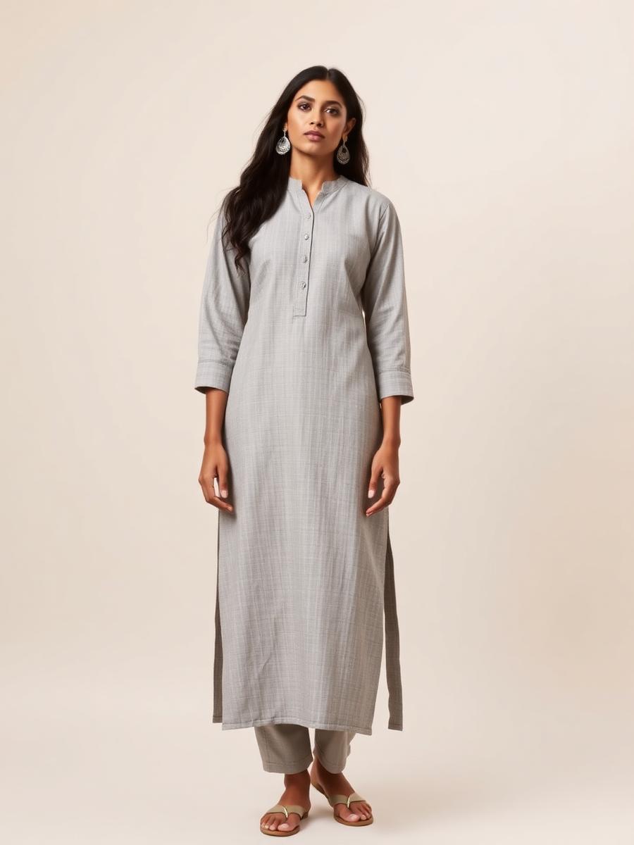 Stone mandarin collar kurti