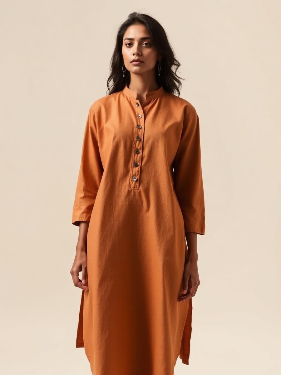Amber linen kurti